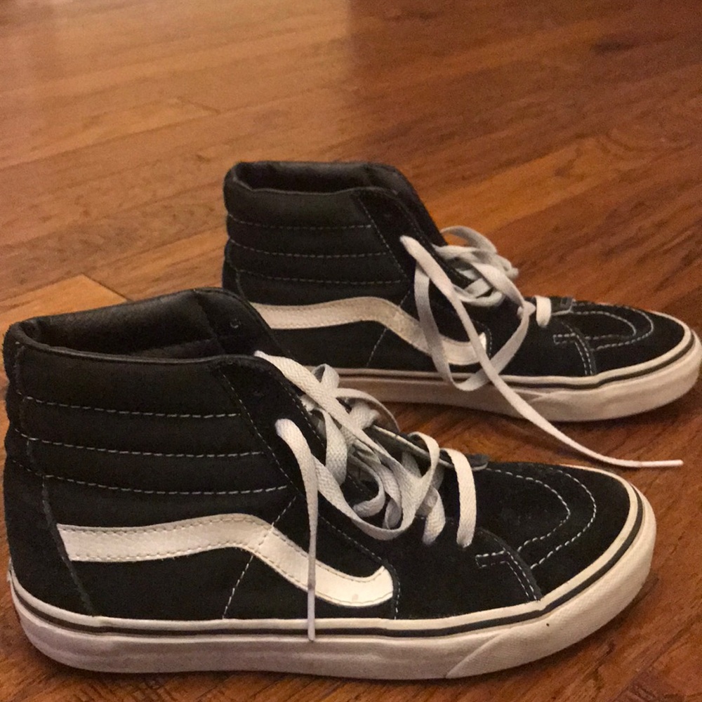 VANS SK8 HIGH VANS - black/white SIZE- 8.0 women’s